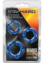 Stay Hard Beaded Cock Rings (3 Sizes) - Blue